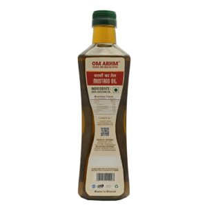 om arhm cold pressed mustard oil | 100% pure kachi ghani sarson ka tel mustard oil plastic bottle (1 l)